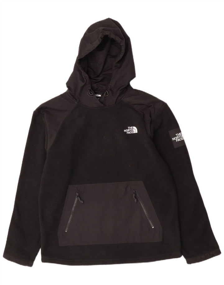 The North Face Mens Hooded Fleece Jumper Medium Black Polyester