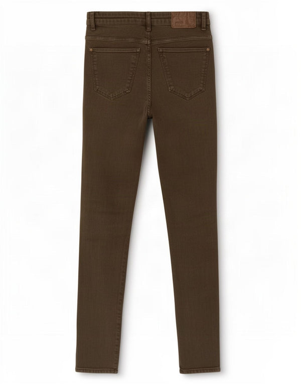 Zara Calça Jeans Feminina Trafaluc Skinny EU 36 XS W26 L27 Algodão Cáqui