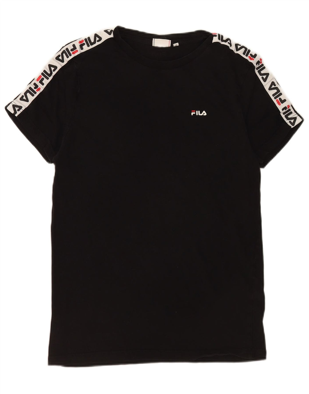 Fila Mens Graphic T-Shirt Top Small Black Cotton