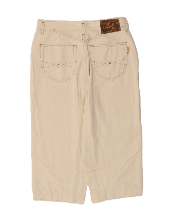VINTAGE Mens Straight Capri Trousers W30 L18 Off White Vintage Vintage and Second-Hand Vintage from Messina Hembry 