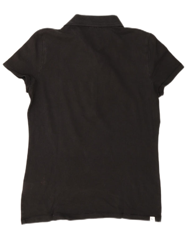 Camisa polo feminina Puma UK 14 grande algodão preto