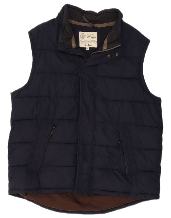 Fat Face Mens Padded Gilet UK 42 XL Navy Blue Cotton