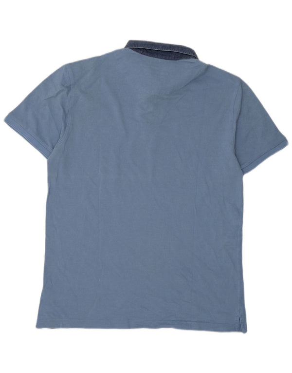 Harmont & Blaine Polo de rugby coupe étroite pour homme 2XL Bleu