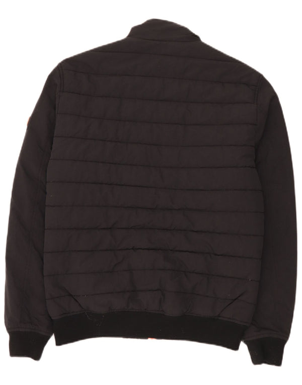 Superdry Veste matelassée pour hommes UK 38 Medium Black Nylon