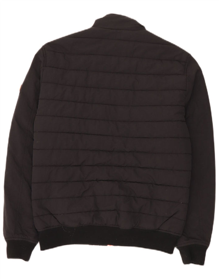 Superdry Veste matelassée pour hommes UK 38 Medium Black Nylon