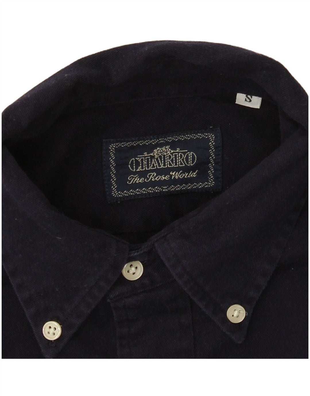 Vintage Mens Shirt Small Navy Blue