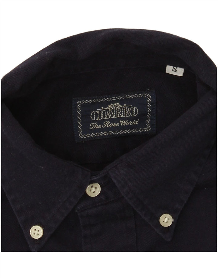 Vintage Mens Shirt Small Navy Blue