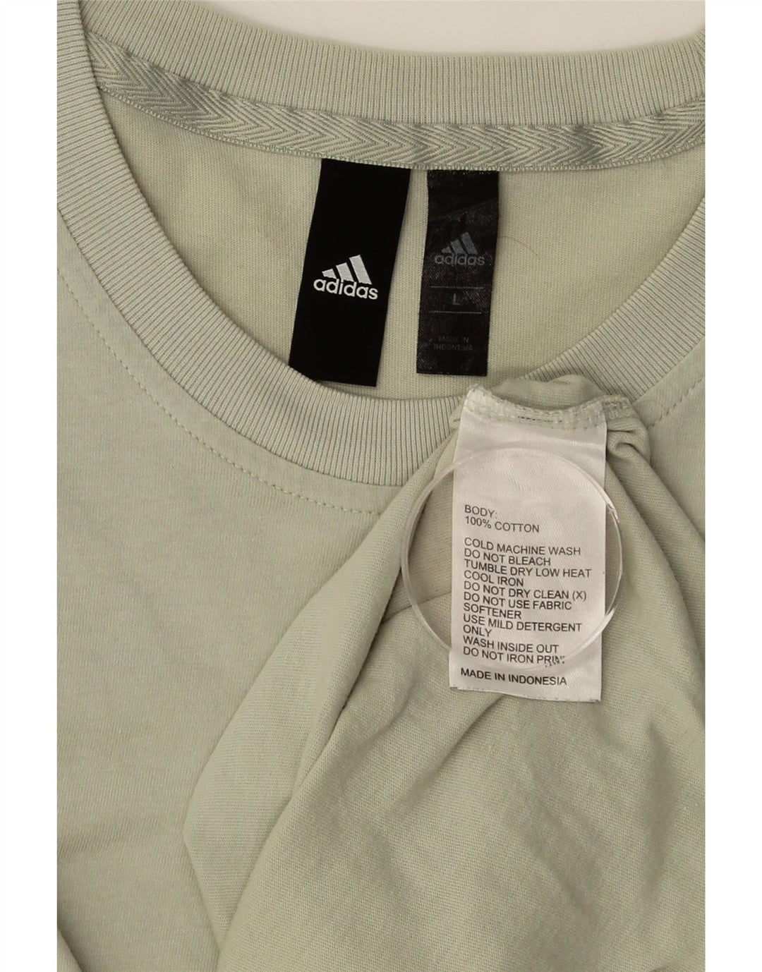 ADIDAS Mens T-Shirt Top Large Green Cotton Vintage Adidas and Second-Hand Adidas from Messina Hembry 