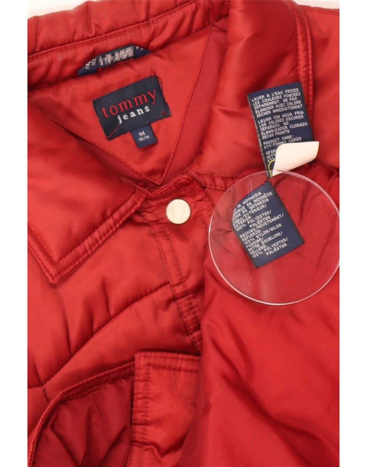 Giacca imbottita da donna Tommy Hilfiger UK 12 Medium Red Poliestere