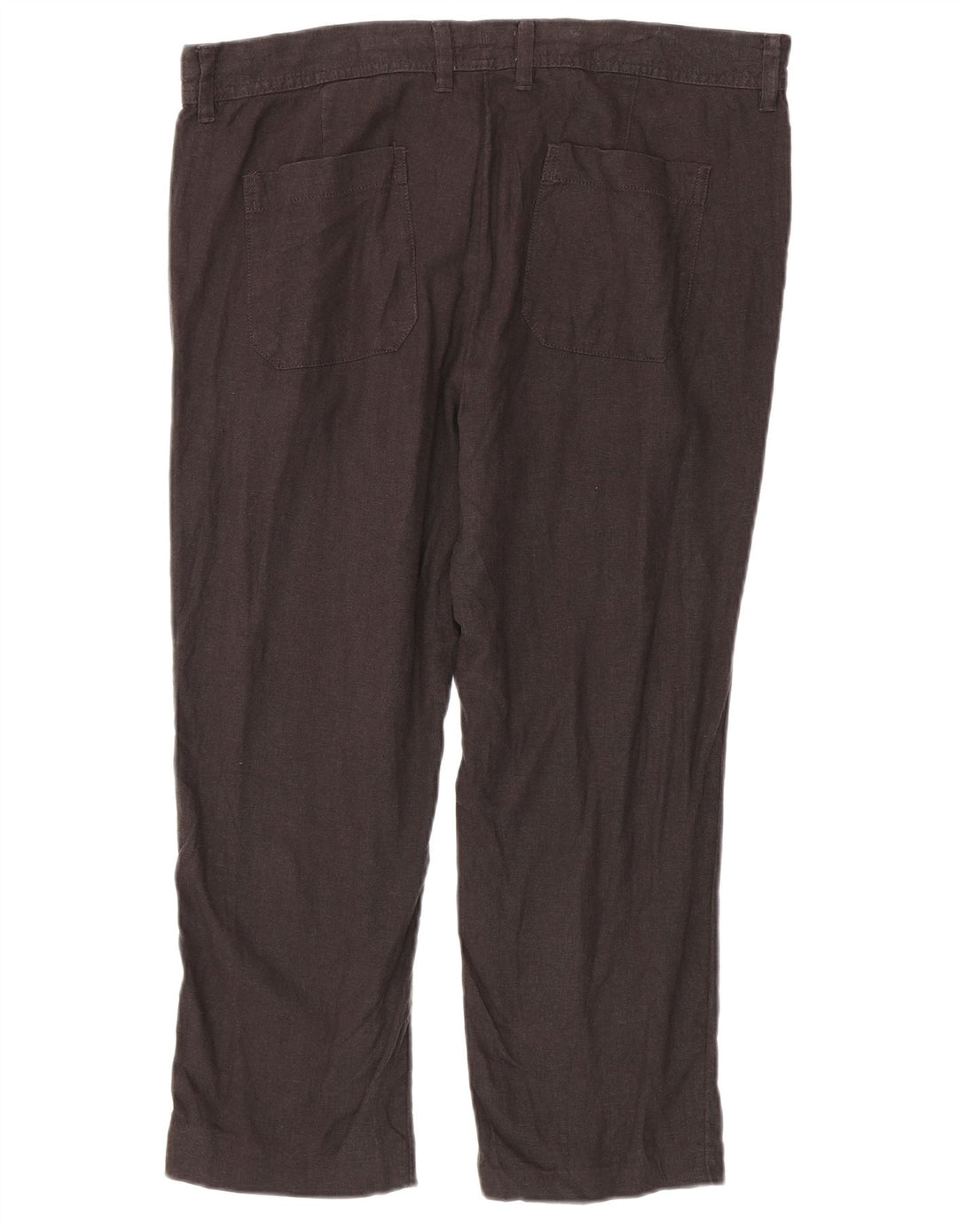 MARKS & SPENCER Mens Slim Chino Trousers W36 L25 Grey Linen