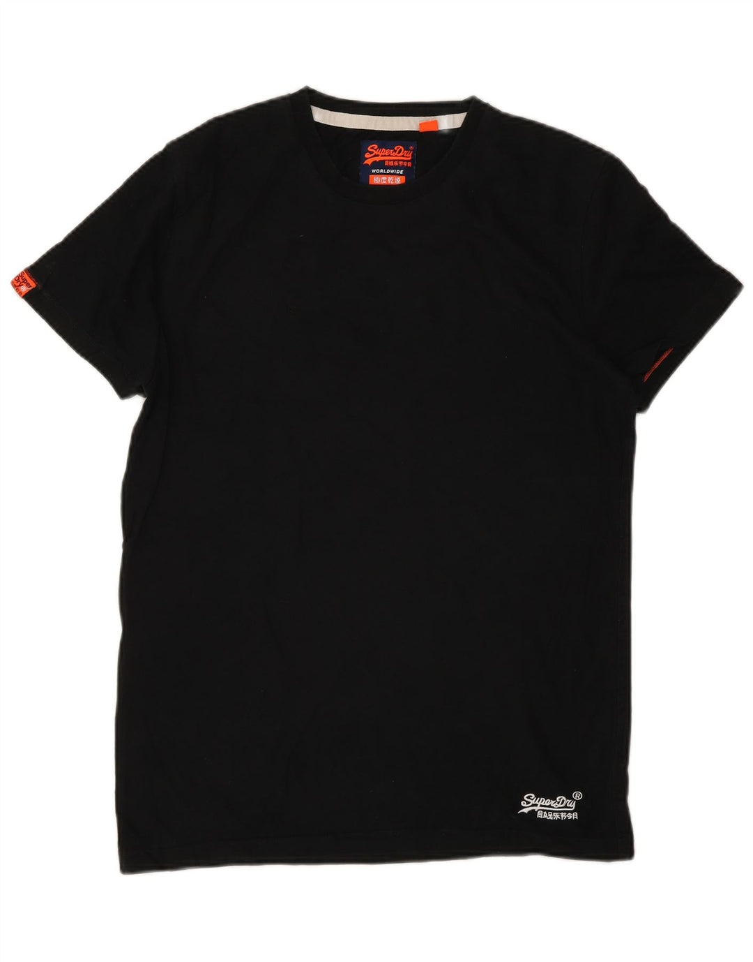 Superdry Herren T-Shirt Top Small aus schwarzer Baumwolle