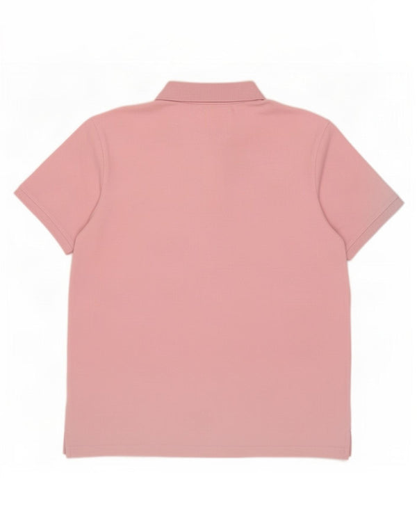 Camisa polo masculina XL de algodão rosa da Crew Clothing