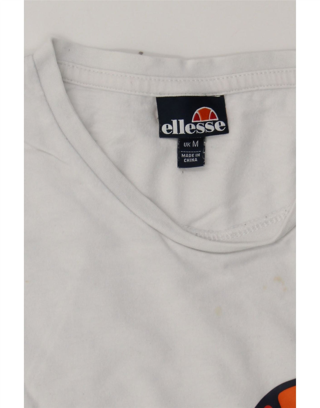 ELLESSE Mens Graphic T-Shirt Top Medium White Cotton Vintage Ellesse and Second-Hand Ellesse from Messina Hembry 