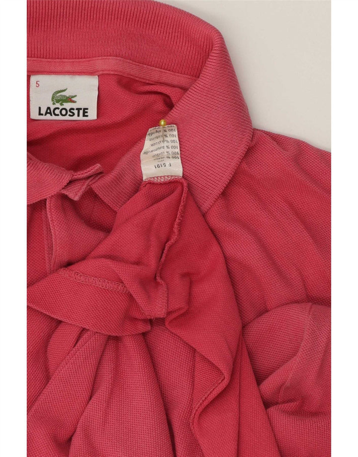 Lacoste Mens Polo Shirt Size 5 Large Pink Cotton
