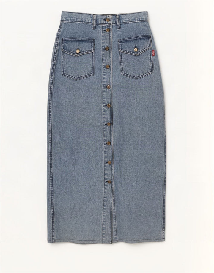 Gonna di jeans vintage da donna W27 piccola blu