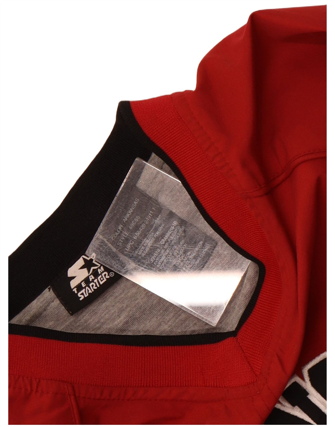 Starter Mens Graphic Pullover Tracksuit Top Jacket Medium Red Colourblock