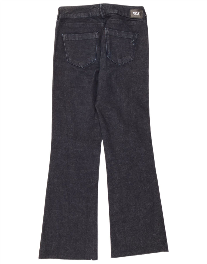 Rifle Womens Flared Jeans W27 L29 Navy Blue Cotton