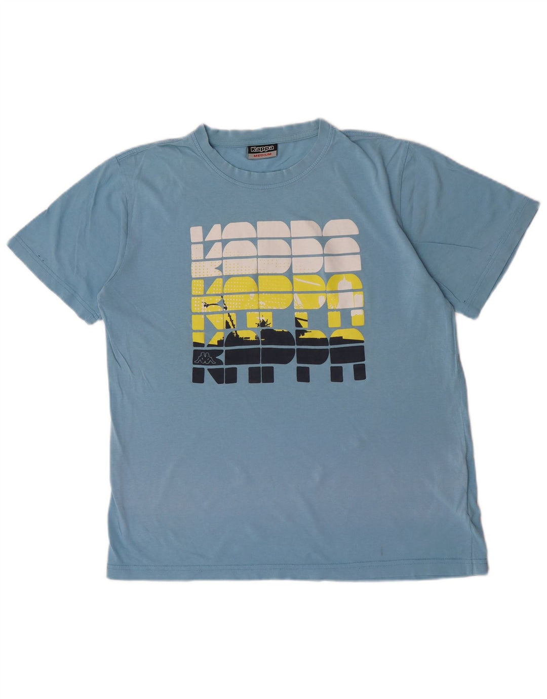 Kappa Mens Graphic T-Shirt Top Medium Blue Cotton