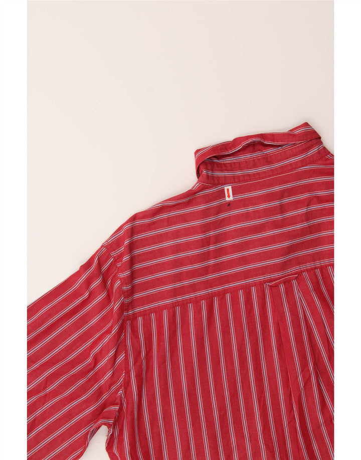 CHAPS Mens Shirt XL Red Striped Cotton Vintage Chaps and Second-Hand Chaps from Messina Hembry 