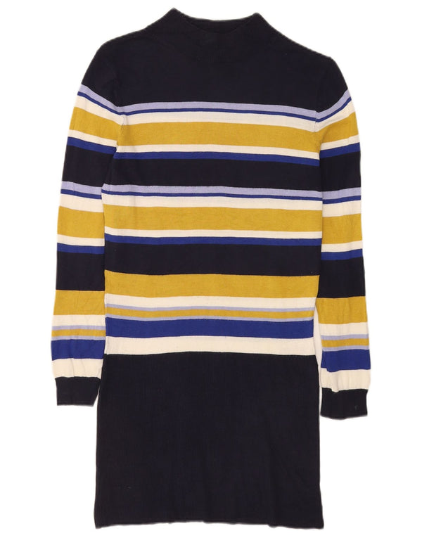 Marks & Spencer Dame Langærmet Jumper Dress UK 10 Small Multicolored