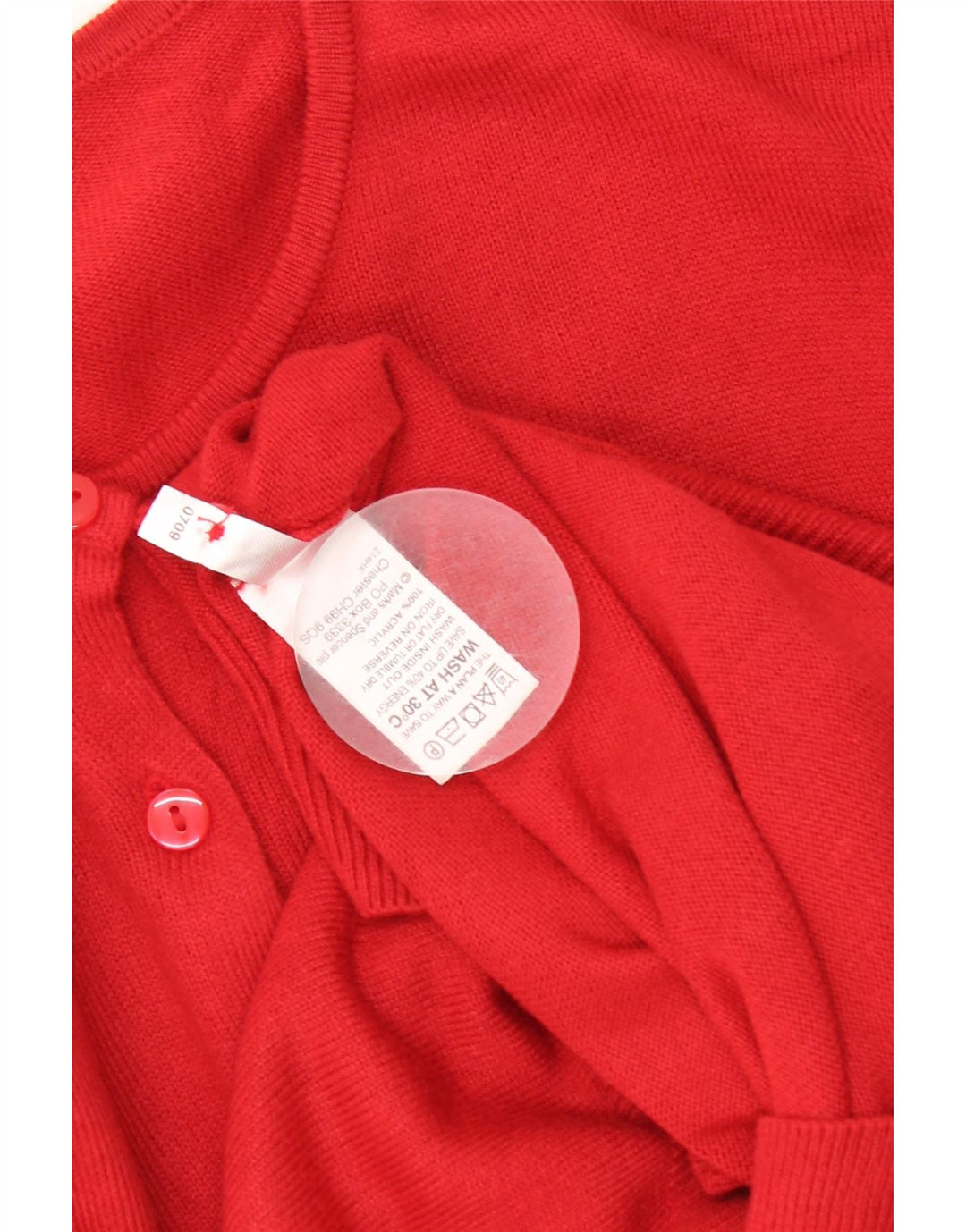 Marks & Spencer Womens Cardigan Sweater UK 16 Large Red Acrylic