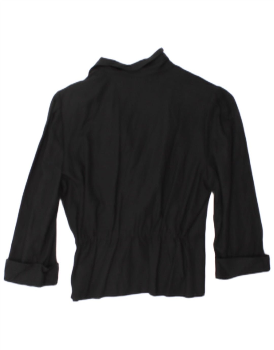 Vintage Womens 3/4 Sleeve Double Breasted Blazer Jacket EU 38 Medium Black