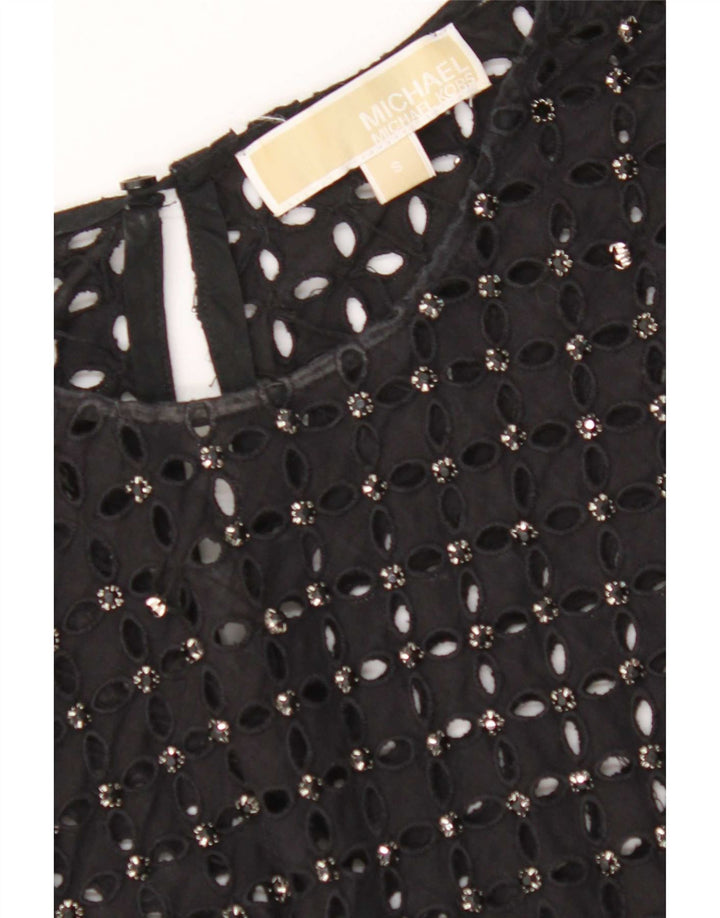 Bluză Crop Top pentru femei Michael Kors UK 10 Small Black
