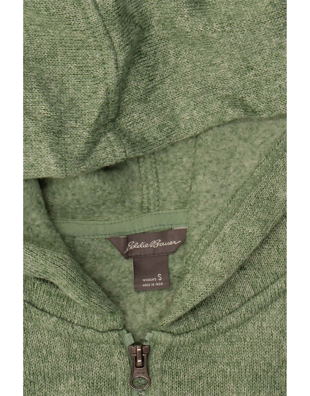 EDDIE BAUER Womens Zip Hoodie Sweater UK 10 Small Green Polyester Vintage Eddie Bauer and Second-Hand Eddie Bauer from Messina Hembry 