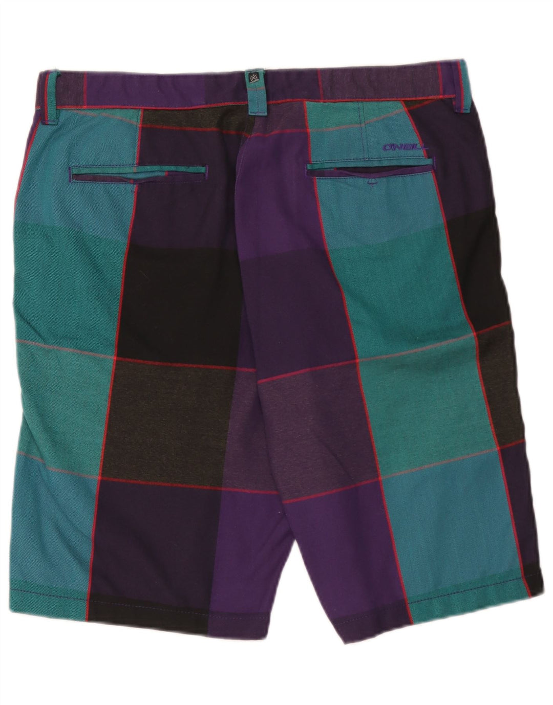 Pantaloncini chino da uomo O'Neill W34 grande poliestere a quadri multicolore