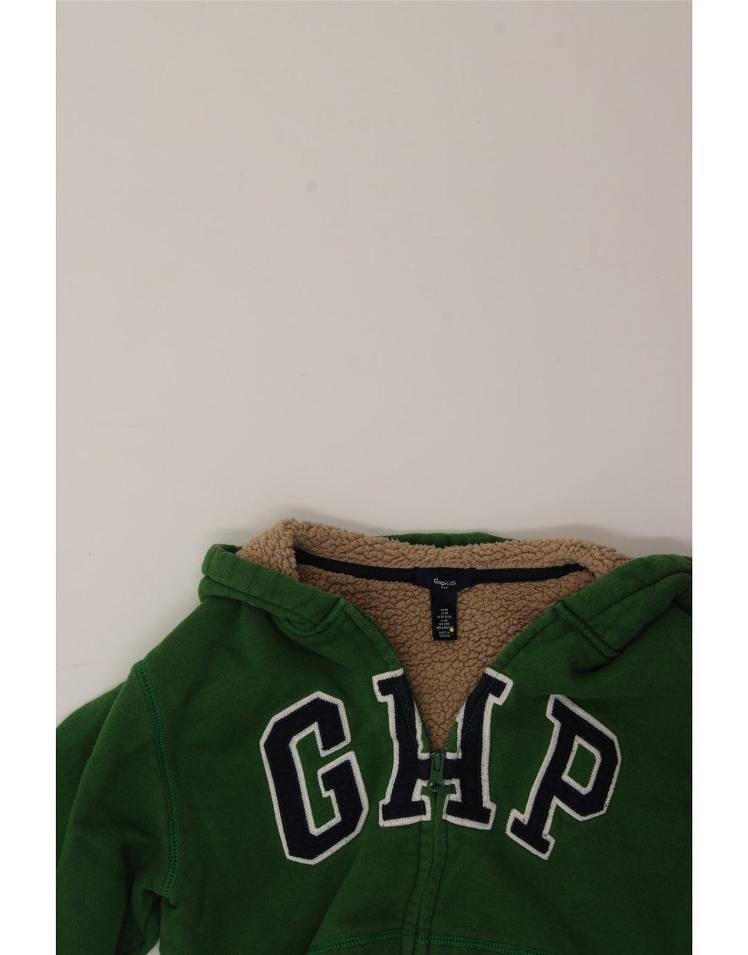 GAP Boys Graphic Zip Hoodie Sweater 8-9 Years Green Cotton Vintage Gap and Second-Hand Gap from Messina Hembry 