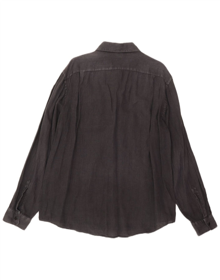 Camicia da uomo Hugo Boss XL Lino grigio