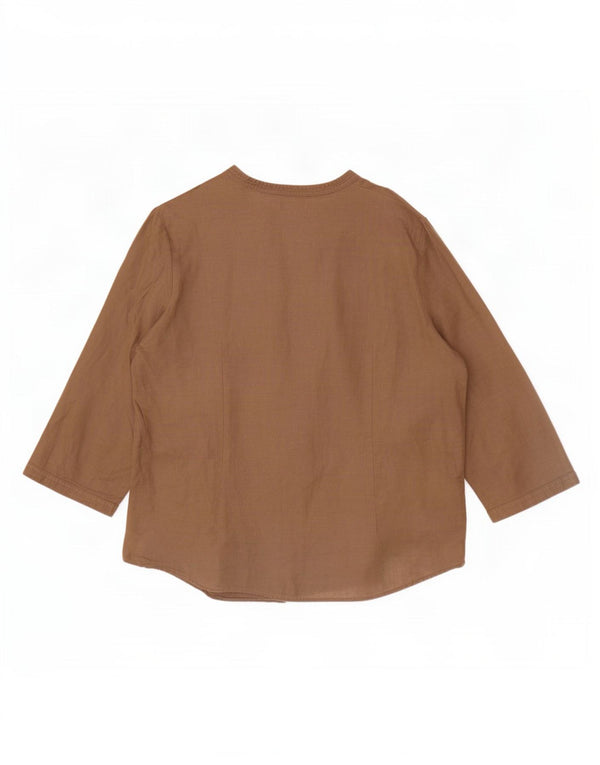 Marks & Spencer női portfólió 3/4 ujjú ingblúz UK 18 XL barna