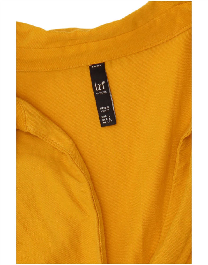 Zara Womens Trafaluc Shirt UK 16 Large Yellow