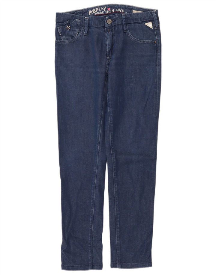 Jeans slim da donna Replay W27 L27 cotone blu