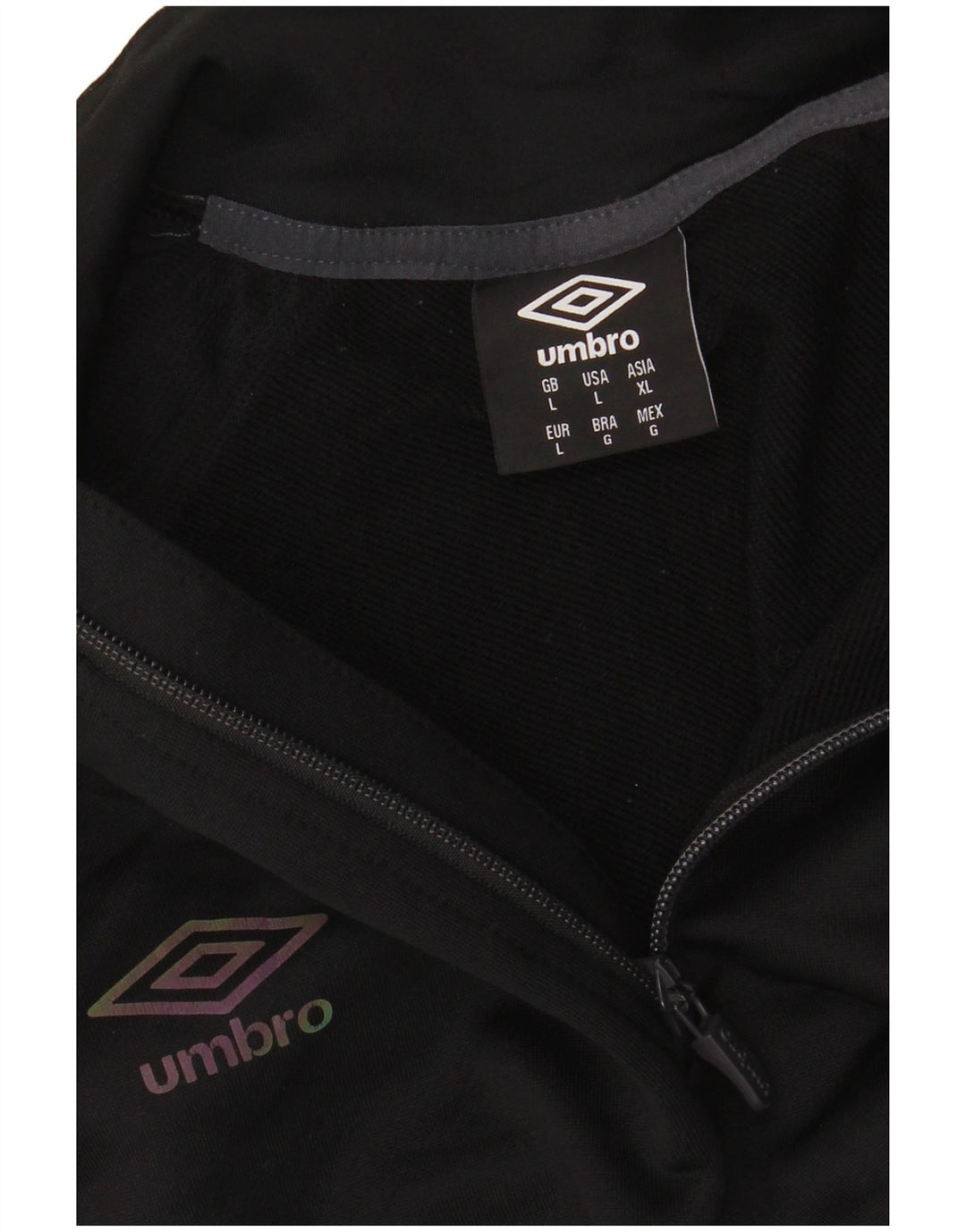 UNDER ARMOUR Mens Graphic Zip Neck Pullover Tracksuit Top Large Black