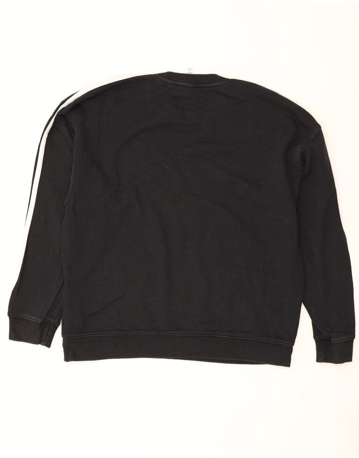Pulover adidas supradimensionat pentru femei UK 12/14 bumbac mediu negru