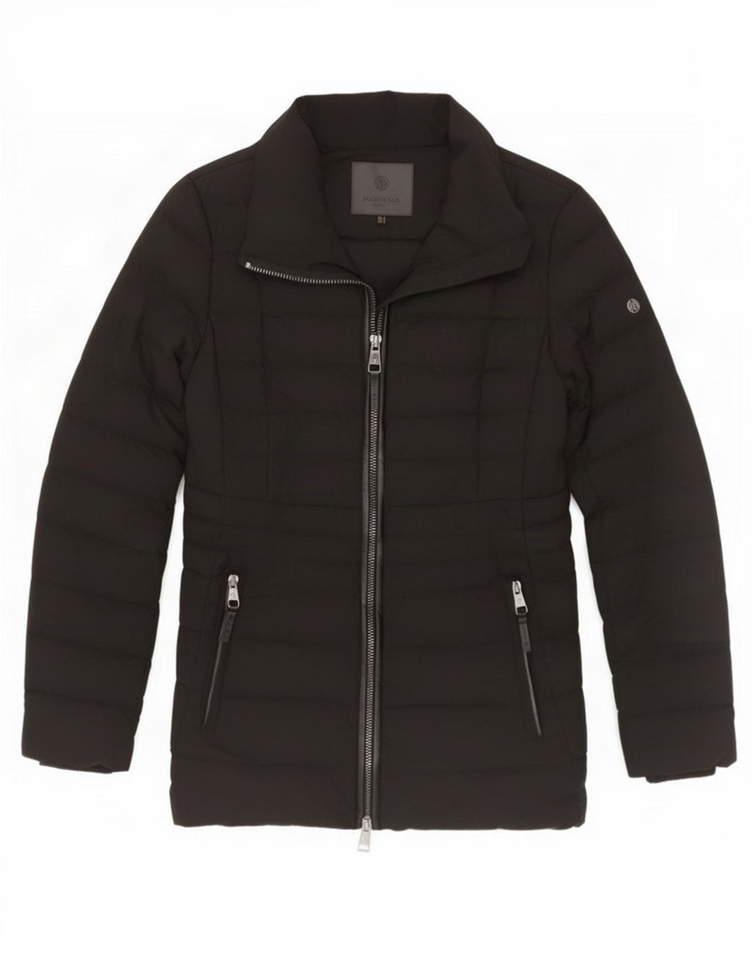 Jaqueta acolchoada feminina Massimo Dutti UK 10 poliéster preto pequeno
