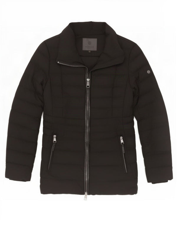 Jaqueta acolchoada feminina Massimo Dutti UK 10 poliéster preto pequeno