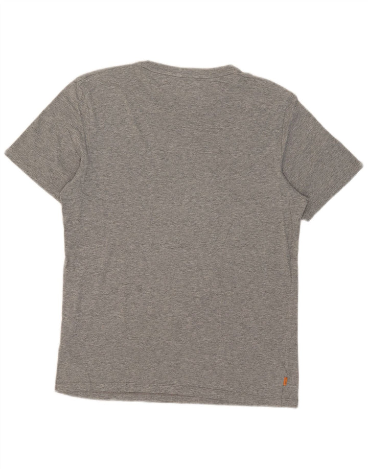 Timberland Herre Regular Fit grafisk T-shirt top mellemgrå bomuld
