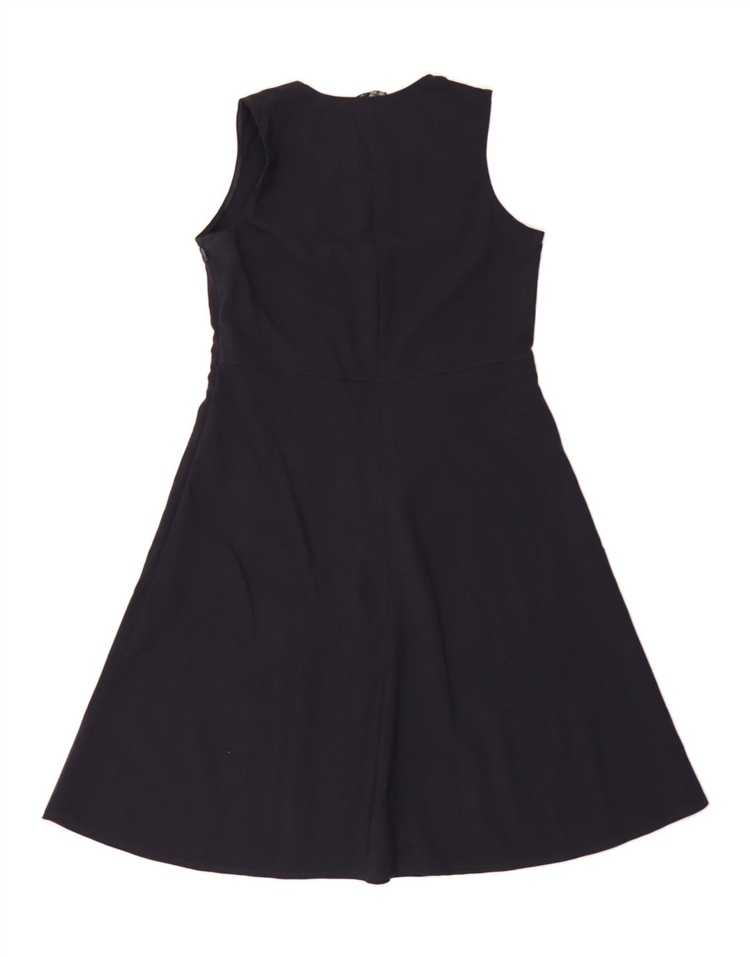 WOOLRICH Womens Sleeveless A-Line Dress UK 12 Medium Navy Blue Wool Vintage Woolrich and Second-Hand Woolrich from Messina Hembry 