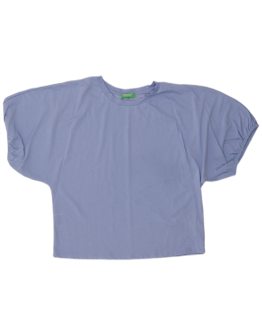 BENETTON Womens T-Shirt Top UK 14 Medium Blue Cotton
