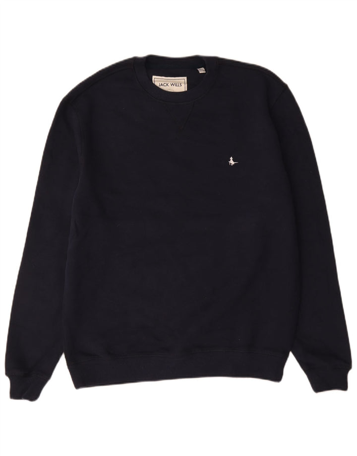 Jack Wills Mens Sweatshirt Jumper Small Navy Blue Cotton