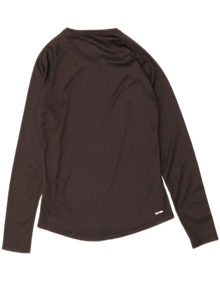 ADIDAS Womens Climalite Top Long Sleeve UK 4/6 XS Black Polyester Vintage Adidas and Second-Hand Adidas from Messina Hembry 