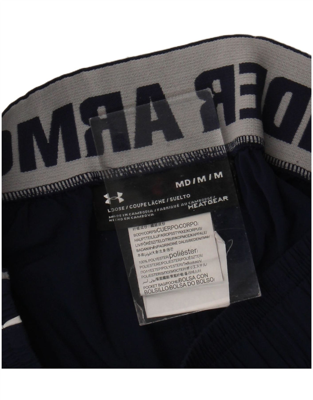 Under Armour Short de Sport Heat Gear Graphic Homme Bleu Marine Moyen Polyester