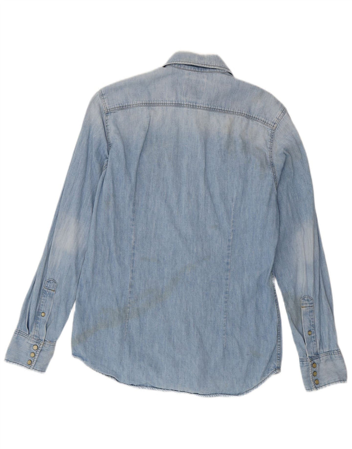 G-Star Mens Slim Fit Denim Shirt Medium Blue Cotton