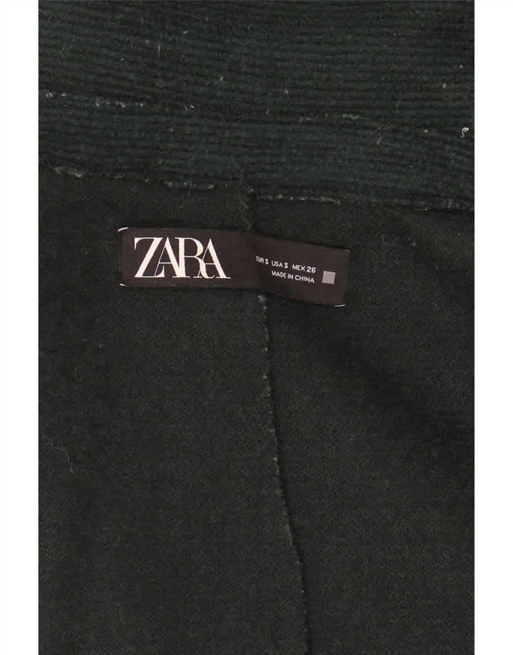 Zara Mujer Abrigo Extragrande De Doble Botonadura UK 40 Small Verde