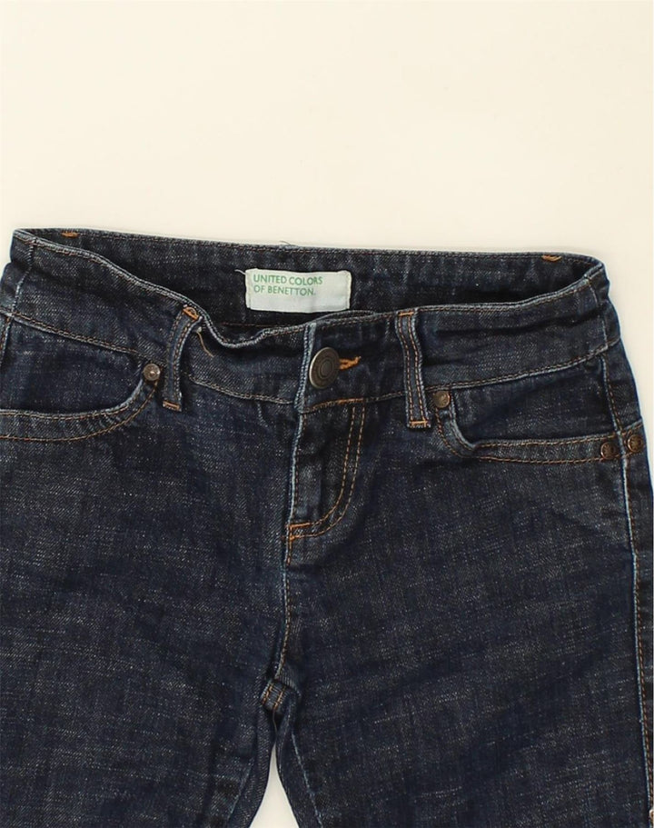 BENETTON Womens Skinny Jeans IT 38 XS W26 L29  Navy Blue Cotton | Vintage Benetton | Thrift | Second-Hand Benetton | Used Clothing | Messina Hembry 
