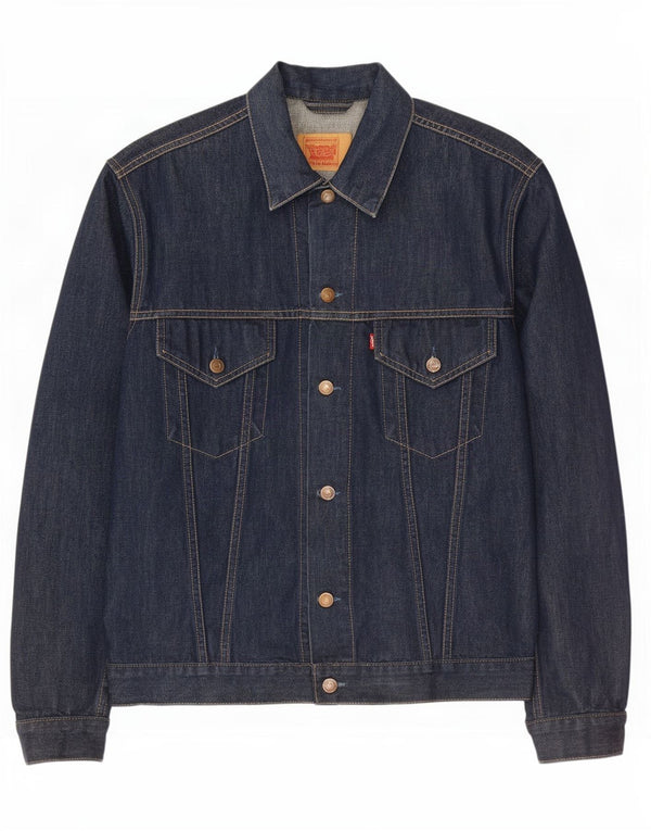 Levi's Mens Denim Jacket UK 44 2XL Navy Blue Cotton