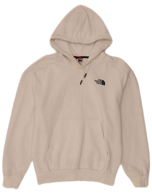 The North Face Womens Graphic Hoodie Jumper UK 14 Medium White Cotton