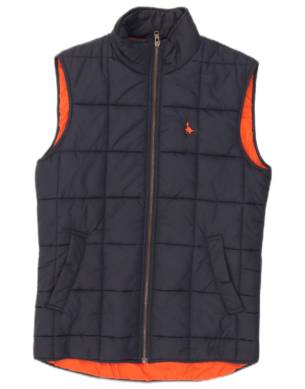 Jack Wills Mens Padded Gilet UK 34 XS Navy Blue Nylon